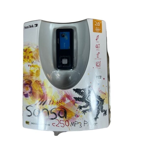 SanDisk Sansa C250 Express 2.0 MP3 Player Holds Up To 1000 Songs - Picture 1 of 7